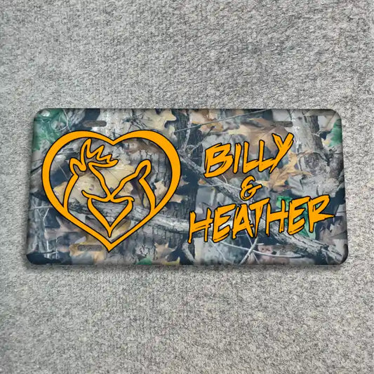 Deer Couple on Camo License Plate CLP_167