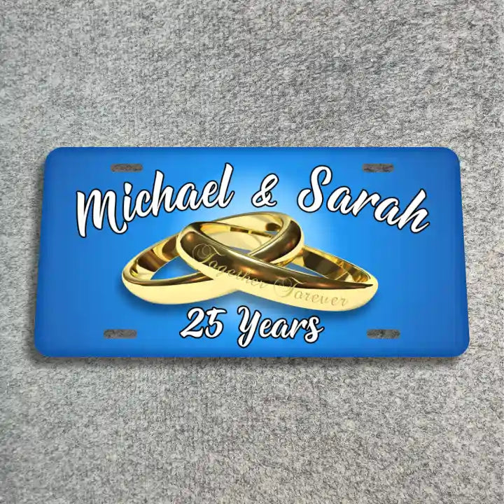 Couples wedding rings License Plate CLP_290
